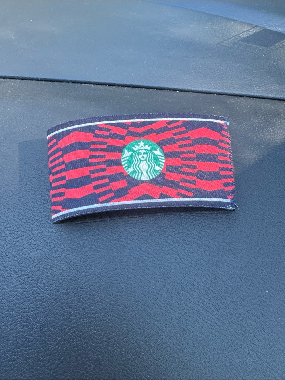 Starbucks Black and Red Graphic Cup Sleeve with Logo